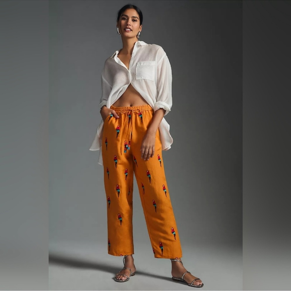 Farm Rio Summer Fauna Pants x Anthropologie